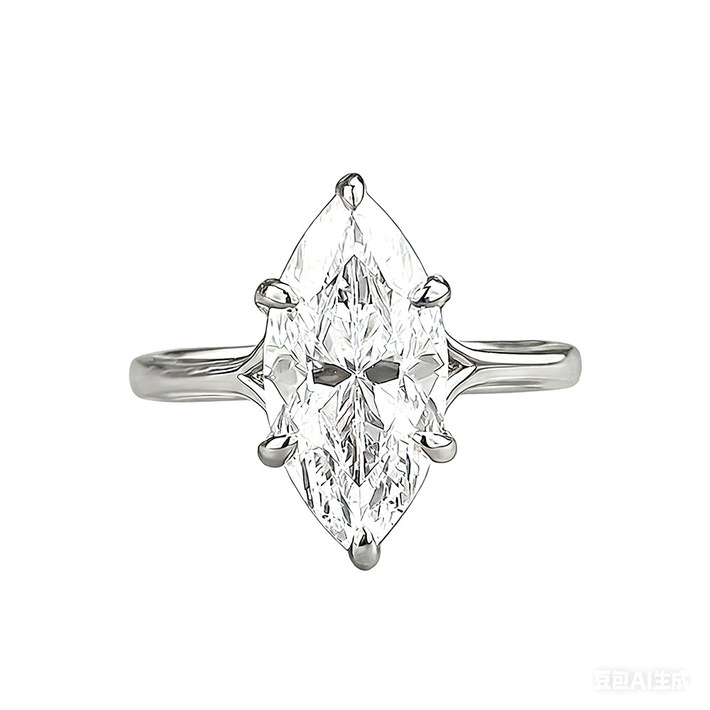 Marquise Engagement Ring for Women Gold Filled Sterling Silver Zirconia Simulated Diamond Wedding Jewelry