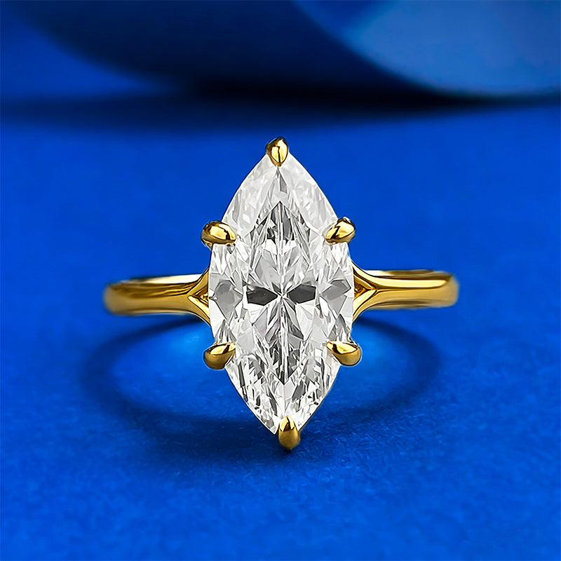 Marquise Engagement Ring for Women Gold Filled Sterling Silver Zirconia Simulated Diamond Wedding Jewelry