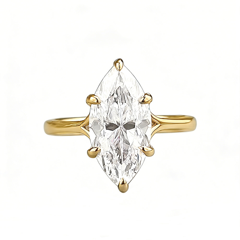 Marquise Engagement Ring for Women Gold Filled Sterling Silver Zirconia Simulated Diamond Wedding Jewelry