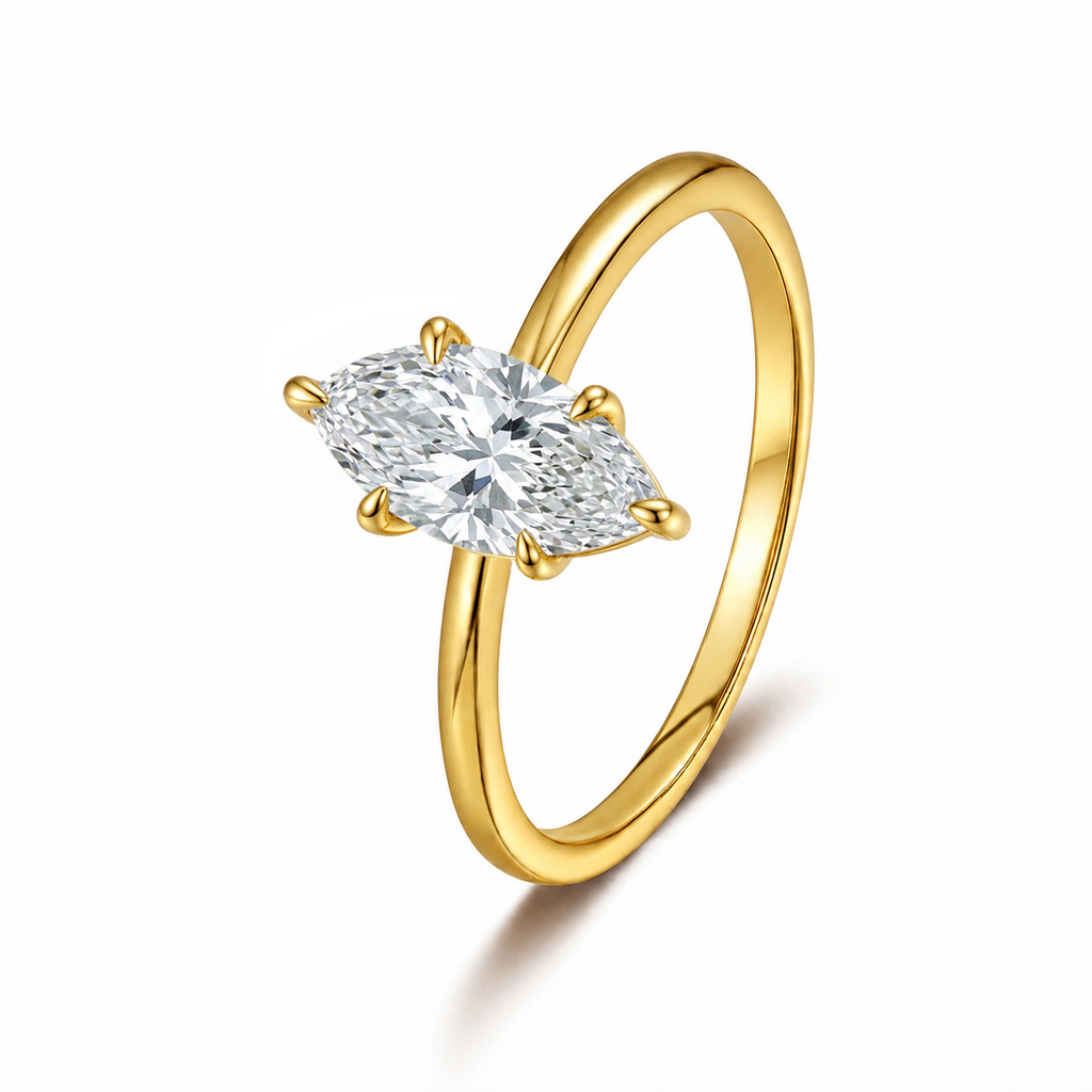 Marquise Ring 一 2 carat, Cubic Zirconia, Sterling Silver