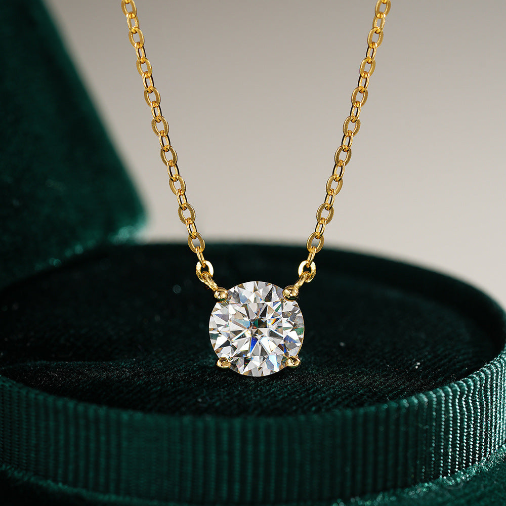 The Solitaire Necklace 一 Moissanite, Waterproof