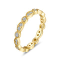 Scalloped Eternity Ring – Bezel-Set Pairs