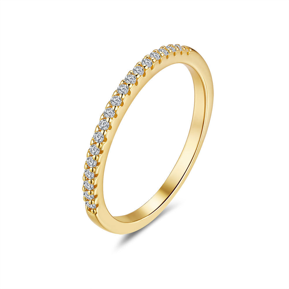 S925 Dainty Eternity Band Ring for Women Zircnoia Promise Ring Everyday and Wedding Jewelry