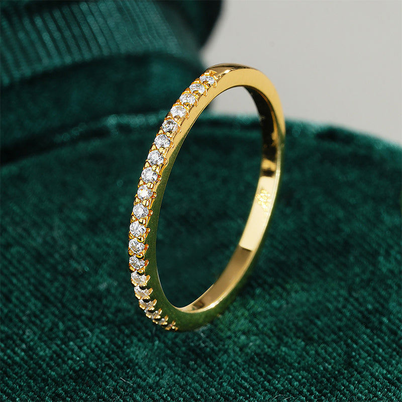 S925 Dainty Eternity Band Ring for Women Zircnoia Promise Ring Everyday and Wedding Jewelry