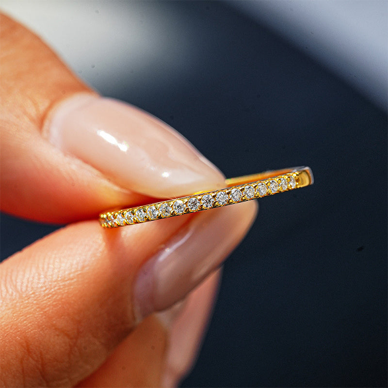 S925 Dainty Eternity Band Ring for Women Zircnoia Promise Ring Everyday and Wedding Jewelry