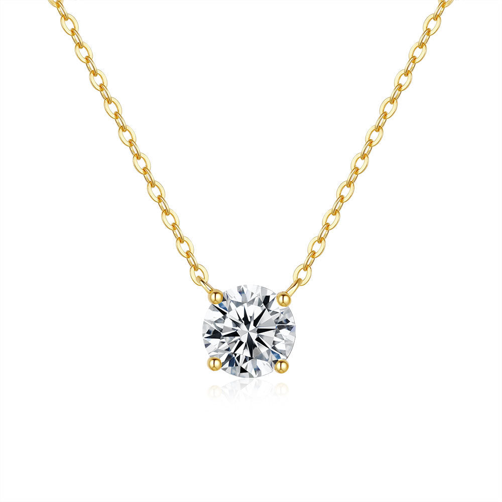 The Solitaire Necklace 一 Moissanite, Waterproof