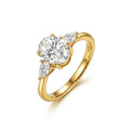 Oval Trilogy Ring 一   Sterling Silver, Cubic Zirconia