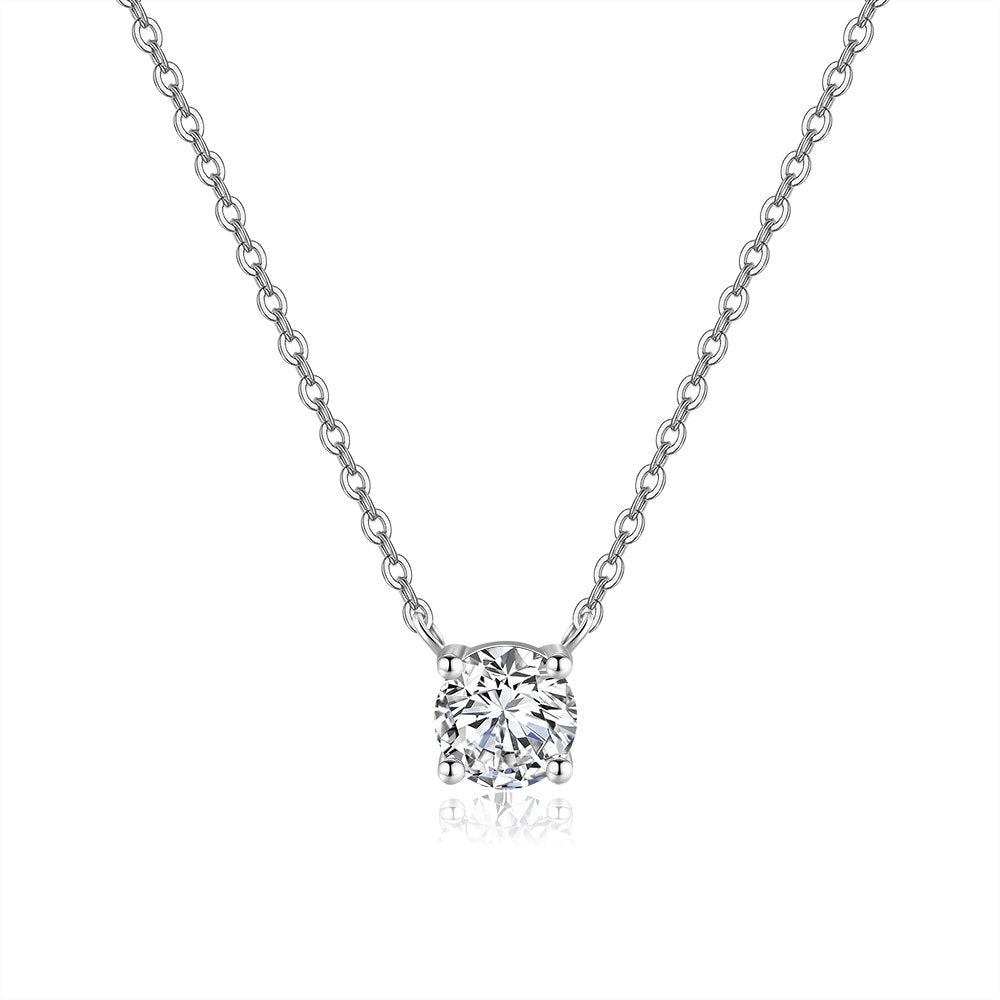 The Solitaire Necklace 一 Moissanite, Waterproof