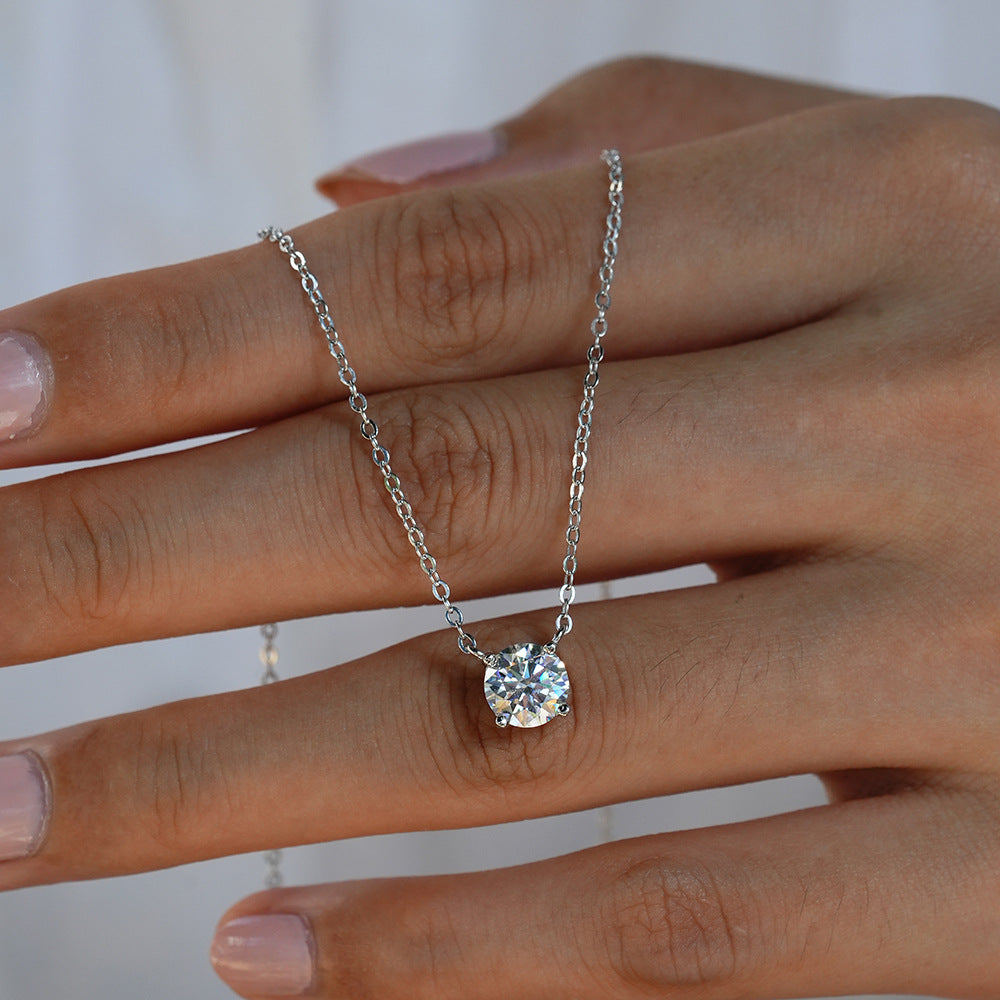 The Solitaire Necklace 一 Moissanite, Waterproof