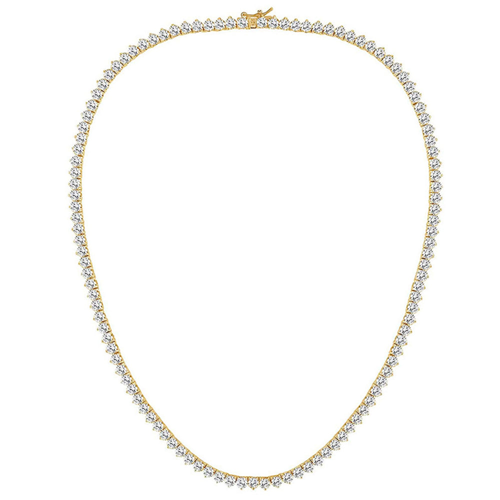 Elegance Tennis Necklace for Women and Men Cubic Zirconia Chain 4mm Round Cut