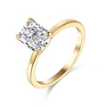 S925 Luxury Promise Ring for Women Sterling Silver Gold Plated Simulated Diamond Ring Wedding Jewelry