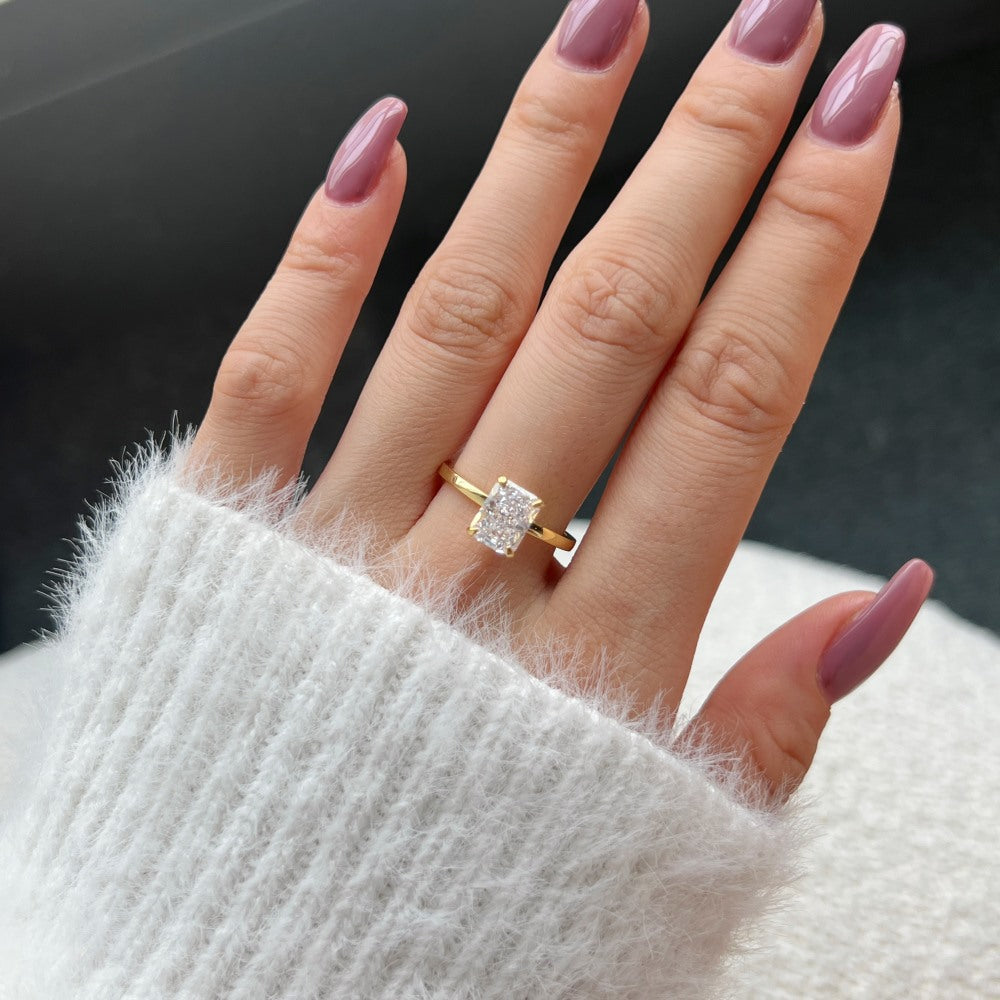 S925 Luxury Simulated Diamond Ring for Women 925 Sterling Silver Ring Wedding Jewelry