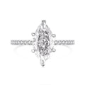 S925 Marquise Engagement Ring for Women Sterling Silver Simulated Diamond Wedding Jewelry Gifts