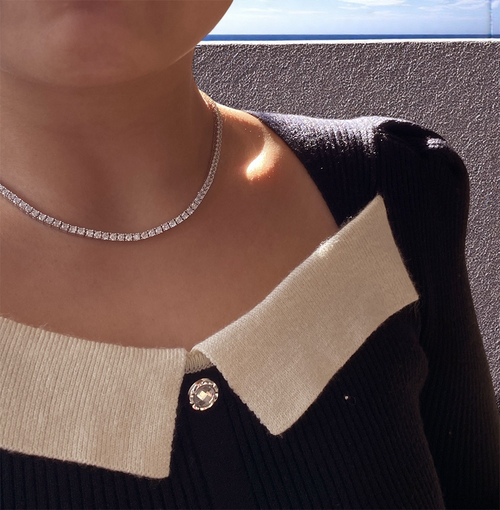 tennis necklace for women cubic zircon diamond chain