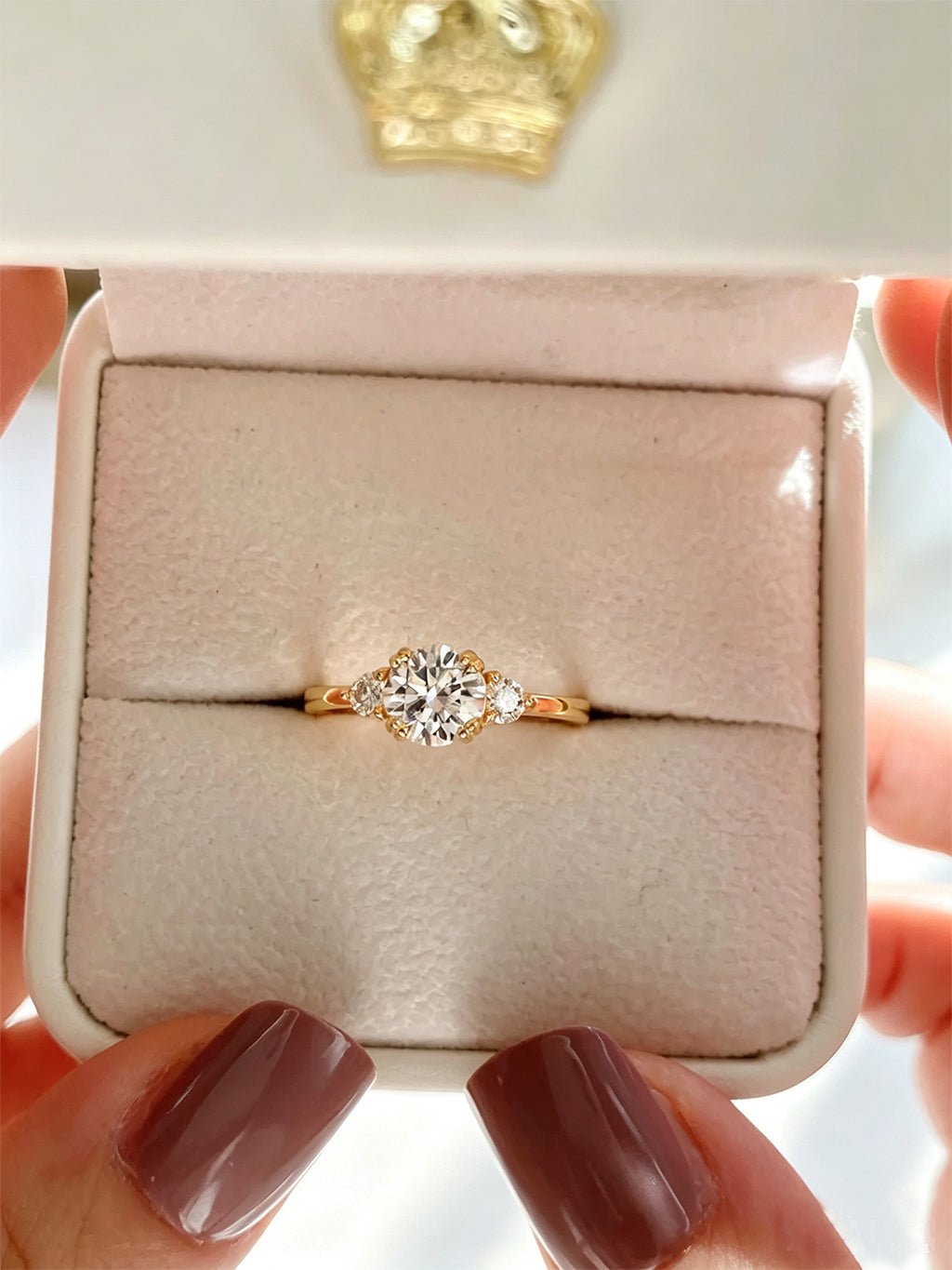 The Trilogy Ring — Sterling Silver, Moissanite